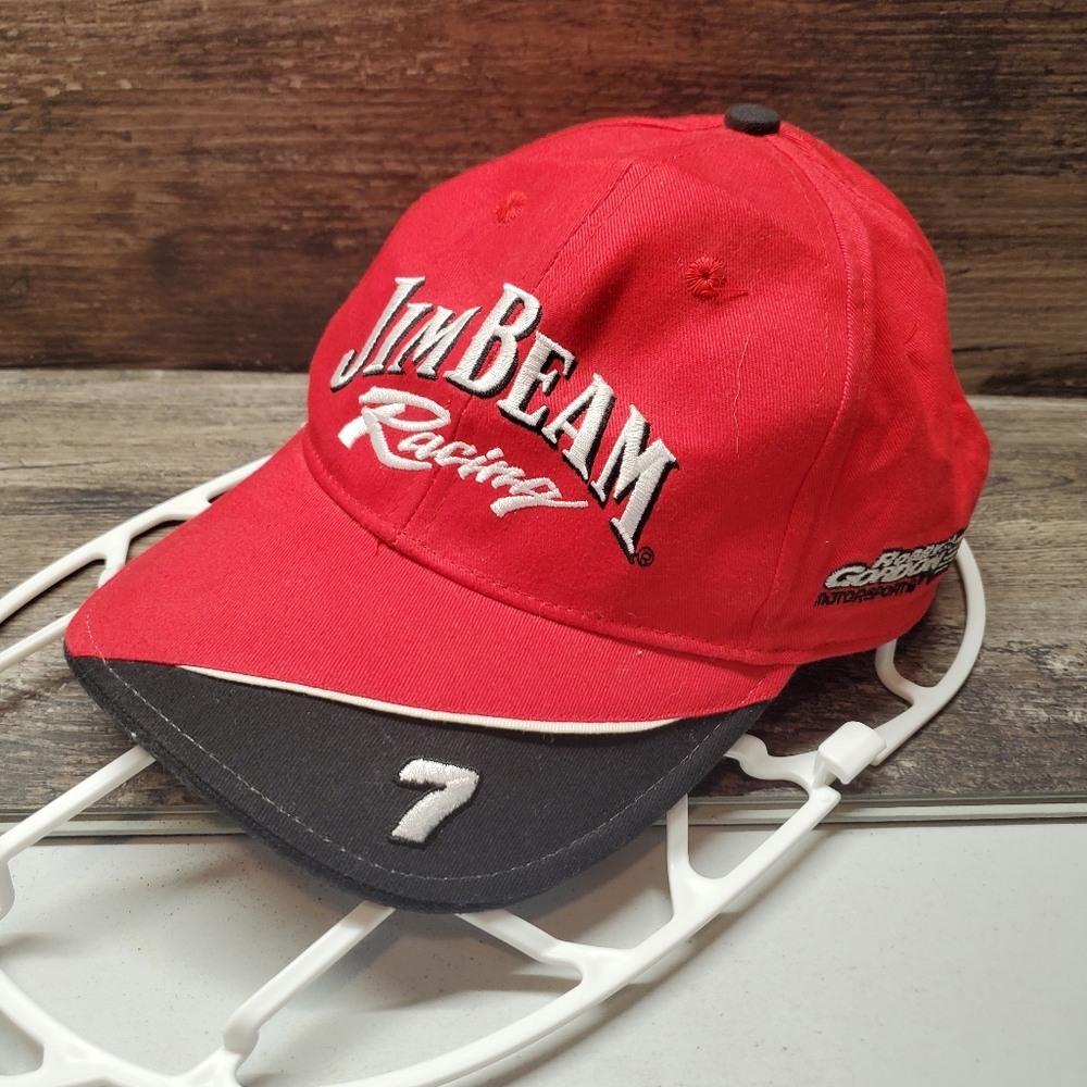 Jim Beam Racing #7 Robby Gordon Motorsports Baseball Cap Hat Red Adjustable